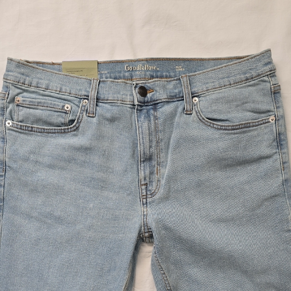 Goodfellow & Co Men's Denim Slim Jeans - Light Blue - Picture 3 of 7